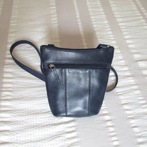 Beautiful Blue Leather Crossbody